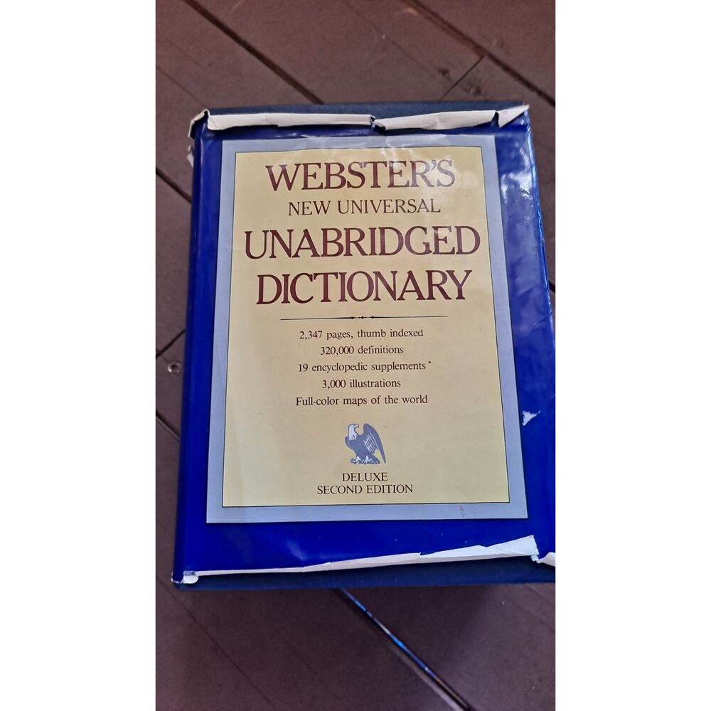 Vintage 1983 New Universal Websters Dictionary Unabridged History Piece Deluxe